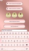 برنامه‌نما Pink Rose Gold Custom Keyboard عکس از صفحه