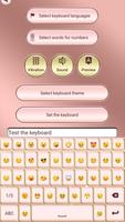 Pink Rose Gold Custom Keyboard اسکرین شاٹ 3