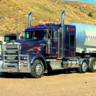 camión transportador de aceite icono