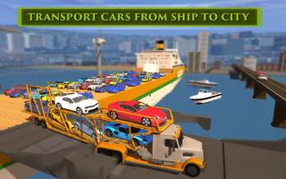 autotransport vrachtwagen 3D-poster