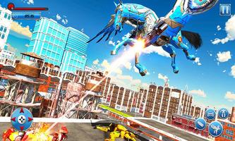 US Police Transform Unicorn Robot Car Flying Horse Screenshot 3