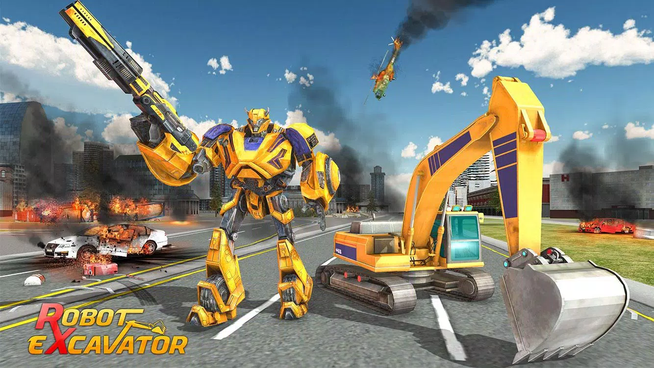 Download do APK de Jogo de carro robô escavadeira para Android