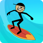 Stickman Surfer Zeichen