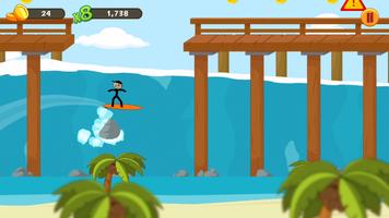 پوستر Stickman Surfer