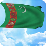3D Flag of Turkmenistan
