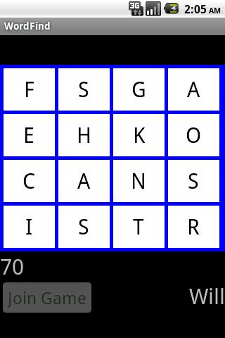 Word find game