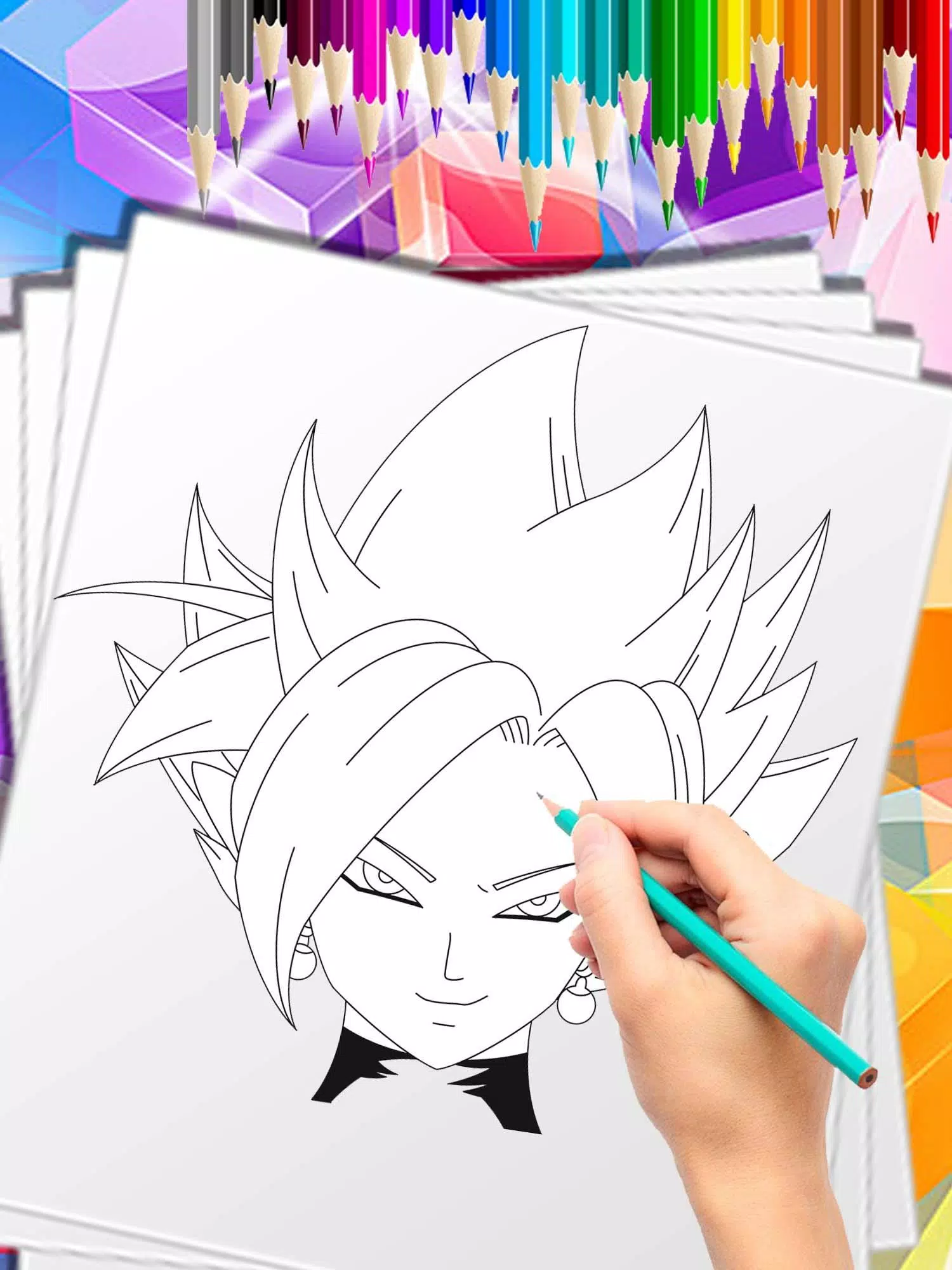 Desenho passo a passo do Goku Black e Zamasu