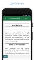 Learn Critical Thinking تصوير الشاشة 3