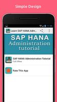 Learn SAP HANA Administration الملصق