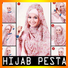 Gambar Tutorial Hijab Pesta Terbaru icône
