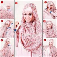 Gambar Tutorial Hijab Pesta Terbaru ảnh chụp màn hình 1