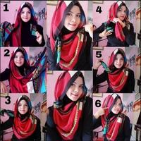 Gambar Tutorial Hijab Pesta Terbaru capture d'écran 2