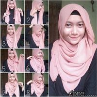 Gambar Tutorial Hijab Pesta Terbaru ảnh chụp màn hình 3