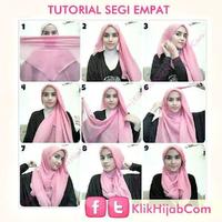 Tutorial Hijab Segi Empat Plakat