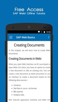 ​SAP WEBi   Offline Tutorial screenshot 2