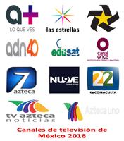 Mexique Chaînes de télévision gratuites 2018 Affiche