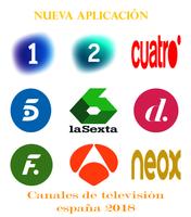 Espagne Chaînes de télévision serveurs 2018 Affiche