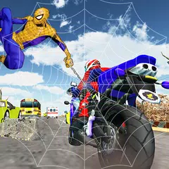 Spider Stunt Rider  Superhero Spider Highway Rider
