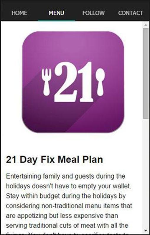 21 Day Fix Meal Plan For Android Apk 21 Day Fix Meal Plan Screenshot 1