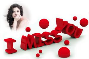 Miss You Photo Frame Affiche
