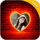 Neon Heart Photo Frame APK