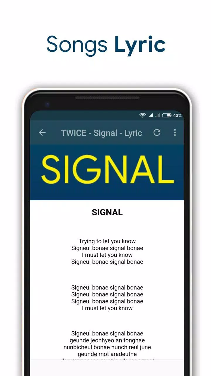 Twice Signal Lyrics Apk Pour Android Telecharger