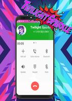 Fake call from twilight sparkle –Prank little pony Affiche