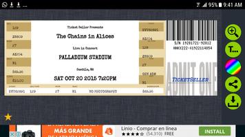 Fake Concert Ticket Generator & Ticket Maker Plakat