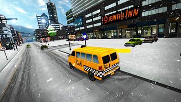 Snow City Taxi Driver Rush 3D capture d'écran 2