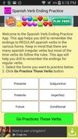 Spanish Verb Ending Practice پوسٹر