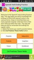 Spanish Verb Ending Practice اسکرین شاٹ 3