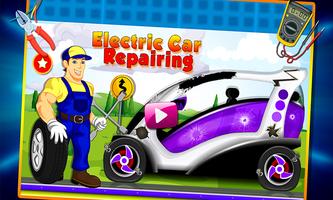 Electric Car Repairing - Auto  Affiche
