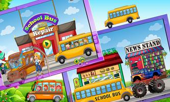 School Bus Repair Affiche