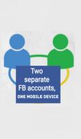 TWO separate FB accounts ONE mobile DEVICE الملصق