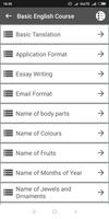 Basic English Course تصوير الشاشة 1