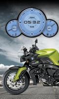 BMW K1200R Moto Clock Widget Affiche