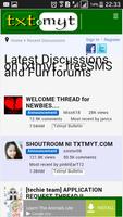 برنامه‌نما Txtmyt Free SMS and Forums عکس از صفحه