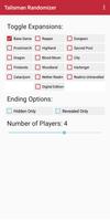 Talisman Randomizer Ekran Görüntüsü 1