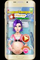 Pregnant Emergency Nurse Affiche