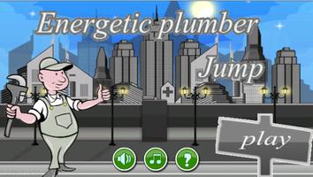 Energetic Plumber Jump Affiche