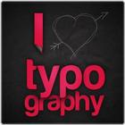 Idées de design typographique icône
