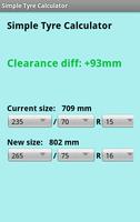 Simple tyre calculator capture d'écran 2
