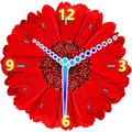 Flowers Clock Live wallpaper