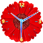 Flowers Clock Live wallpaper icône