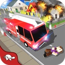 Blocky Rescue SOS Game - City Guardian Fire Truck APK