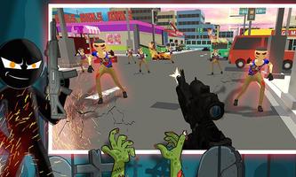Zombie War Stickman Fighting : FPS Shooting Game screenshot 1