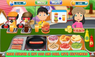 娱乐咖啡馆 - 快餐餐厅烹饪游戏 截图 2