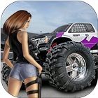 الوحش شاحنة سباق 3D أيقونة