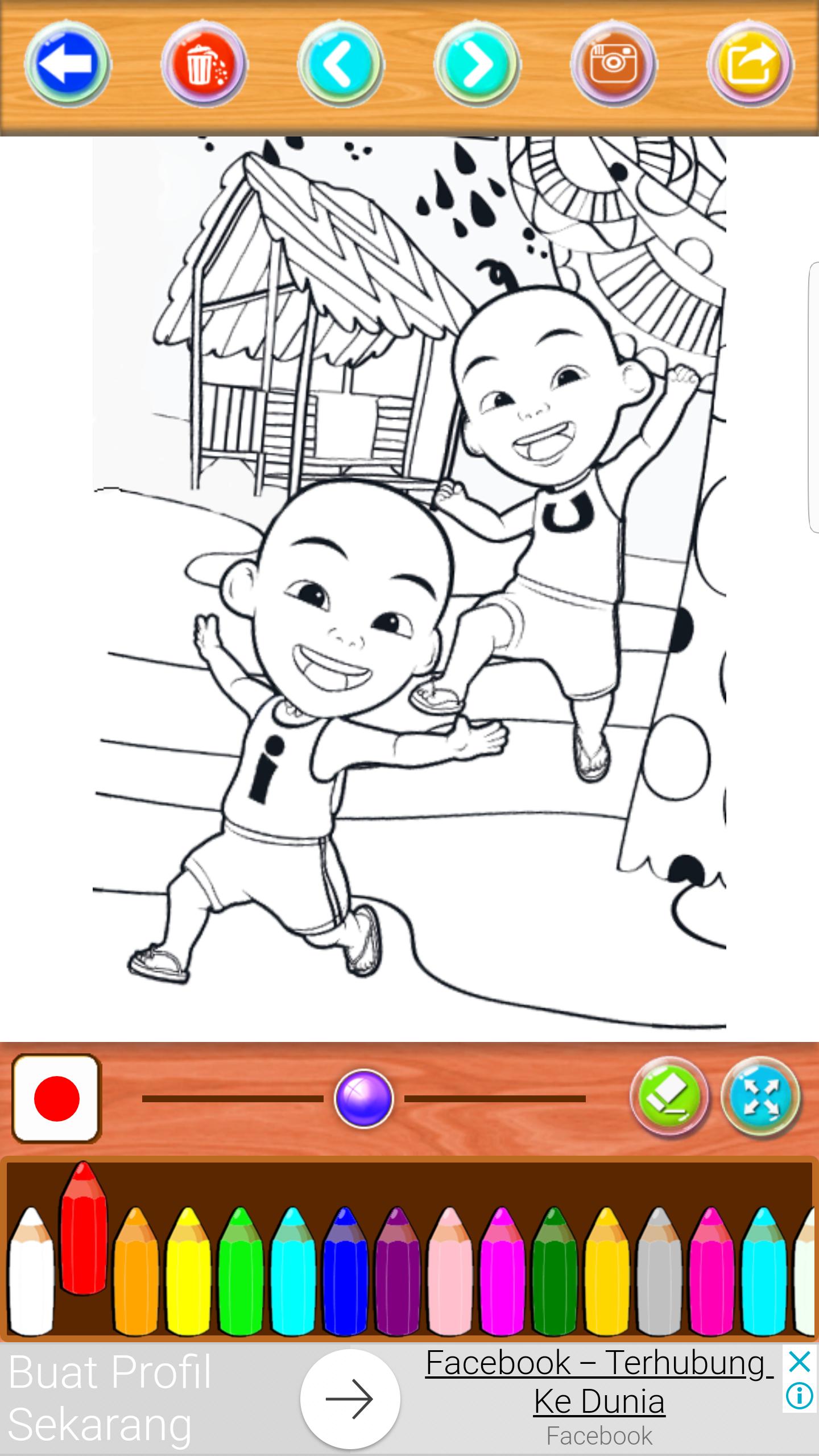 Colouring Upin Dan Ipin - Belajar Dari Buaian Sampai Liang Lahat