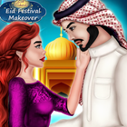 Celebrate Eid Festival - Hijab Makeup Dressup Game icône